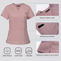 Komplet medyczny damski Scrubs model Remedy - kolor Navy Blue , rozmiary XS, S, M, L, XL, XXL