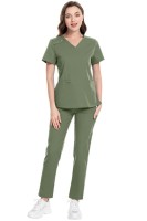 Komplet medyczny damski Scrub model Vital kolor Khaki