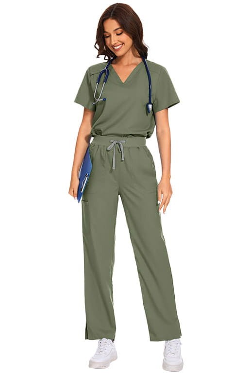 Komplet medyczny damski Scrub model Vital kolor Khaki