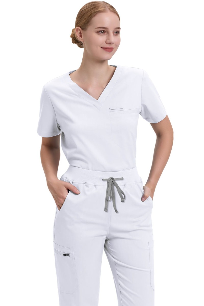 Komplet medyczny damski Scrub model Prescribe kolor White