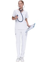 Komplet medyczny damski Scrub model Prescribe kolor White