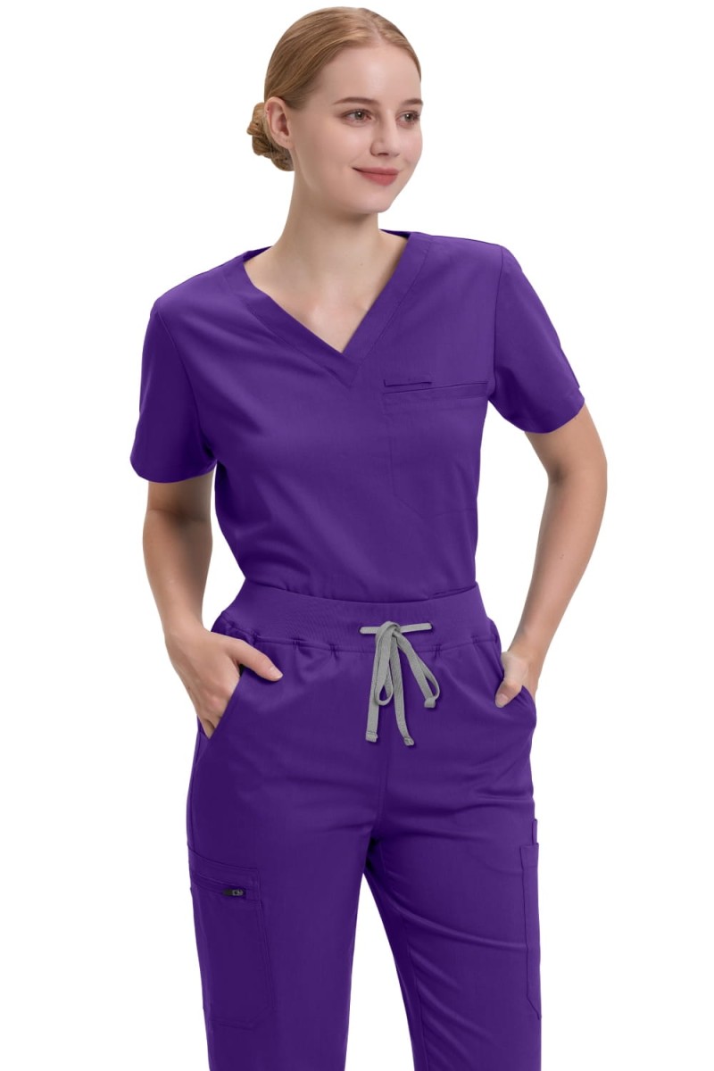 Komplet medyczny damski Scrub model Prescribe kolor Violet