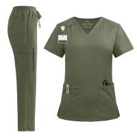 Komplet medyczny damski Scrub model Vital kolor Khaki