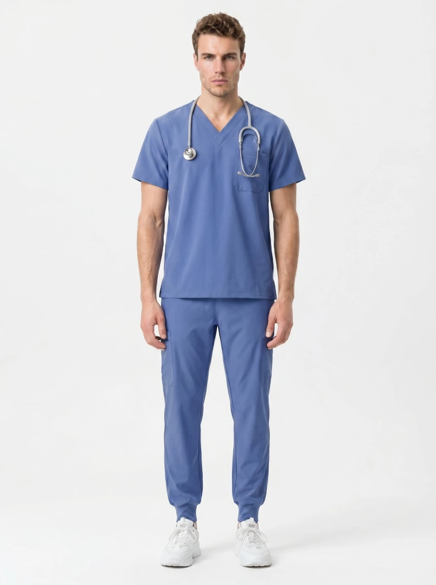 Komplet medyczny męski Scrub model Antidote - kolor Sky Blue