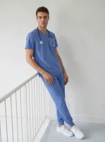 Komplet medyczny męski Scrub model Antidote - kolor Sky Blue