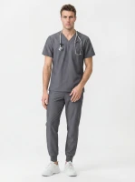 Komplet medyczny męski Scrub model Antidote - kolor Grey